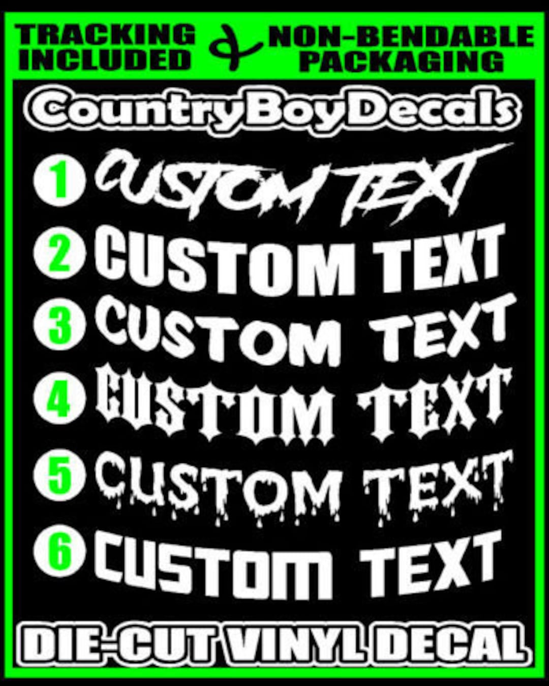 CUSTOM TEXT 42 Windshield BROW Vinyl Decal Sticker Etsy
