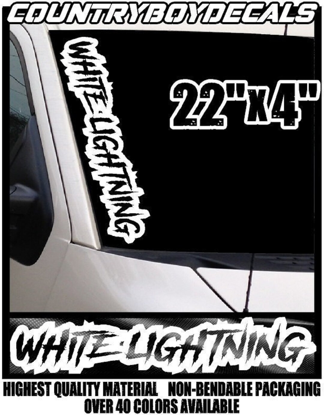 Lightning Stickers For Cars Lightning Bolt Parody Decal - 5.5x1 Inch ...