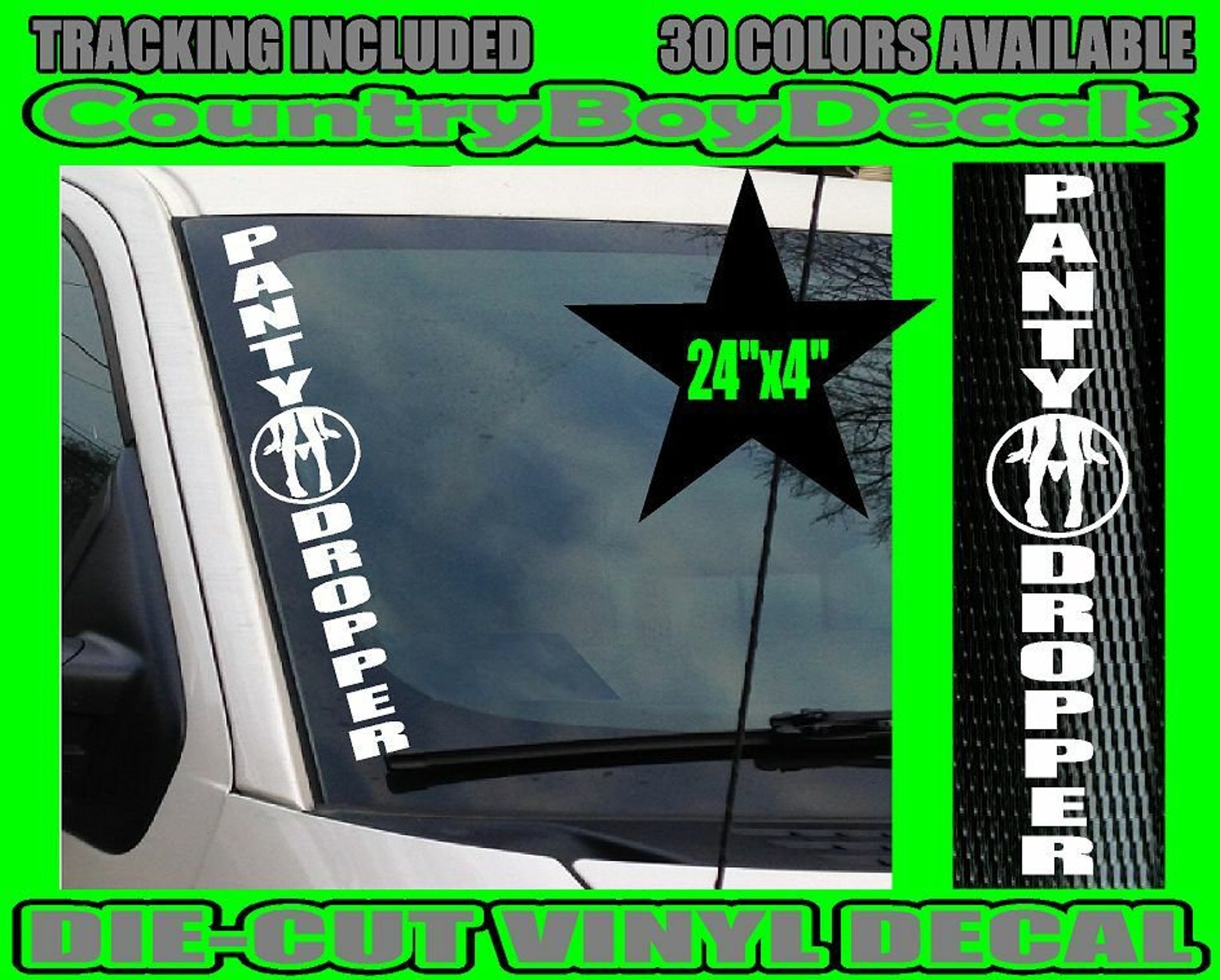 Panty Dropper VERTICAL Windshield Vinyl Decal Sticker Car Etsy