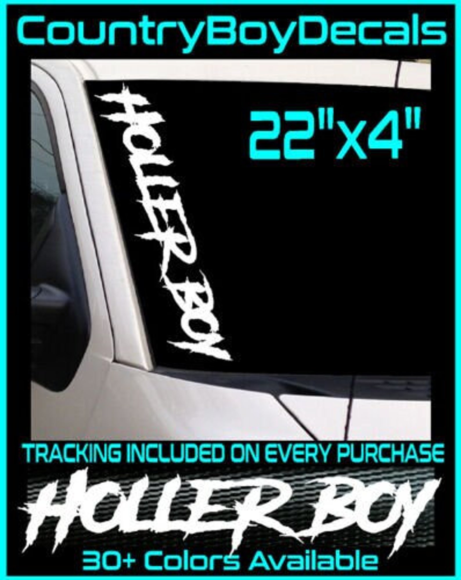 HOLLER BOY 22 Windshield Vinyl Decal Sticker Diesel Etsy