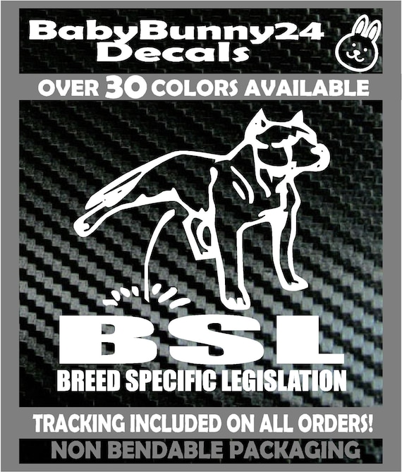 "Don't Bully My Breed" Pitbull Decal | 5.5x5.25 Inch Vinyl Sticker | Car Window & Laptop Decal