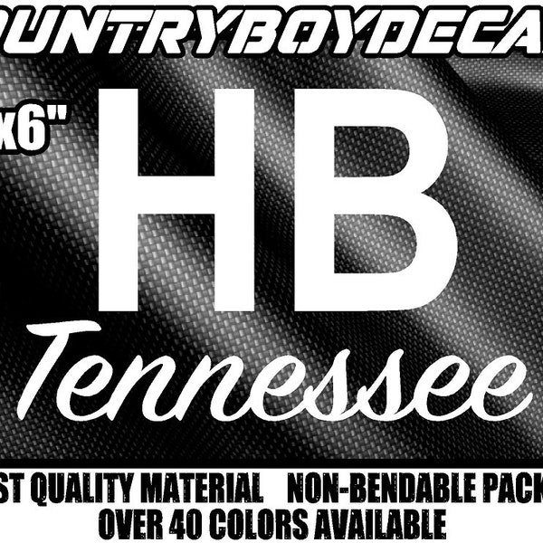 Holler Boy HB Custom State 10" Vinyl Decal Sticker Diesel Truck Country Lifted Upchurch