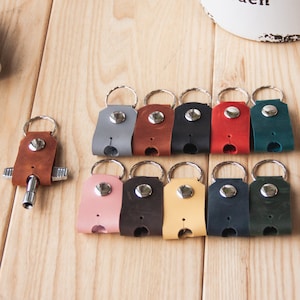Porte-clé de batterie, étui pour clé de batterie, porte-clé de batterie, porte-clé de musique, porte-clé de musique, sac à baguette en cuir avec porte-clé, cadeau pour batteur