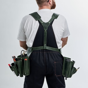 Leather tool belt suspenders,Leather tool holder,Leather tool pouch belt,Tool belt custom,Carpenter tool belt