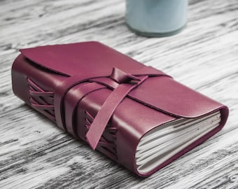 Engraved leather journal, Leather journal with name, Personalized leather notebook, Journal with monogramming, Handmade leather journal