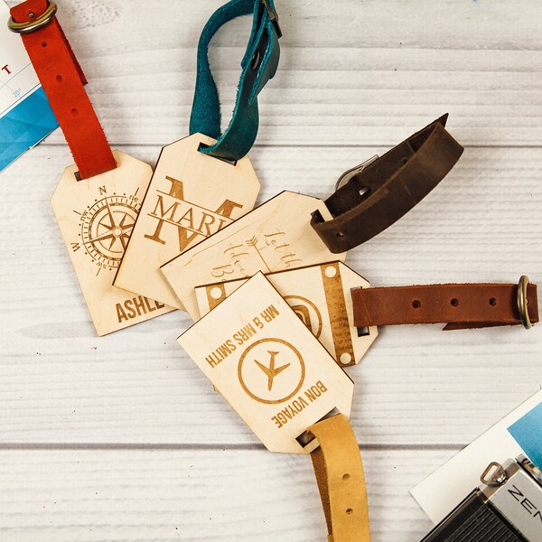Wooden Luggage Tags Etsy