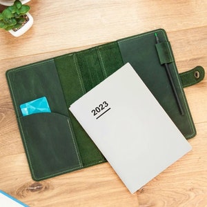 Funda Jibun Techo, funda de cuero Jibun Techo A5 Slim, funda para cuaderno B6 Slim, Jibun Techo 2023, funda de cuero para agenda A5, funda de cuero B6 Slim
