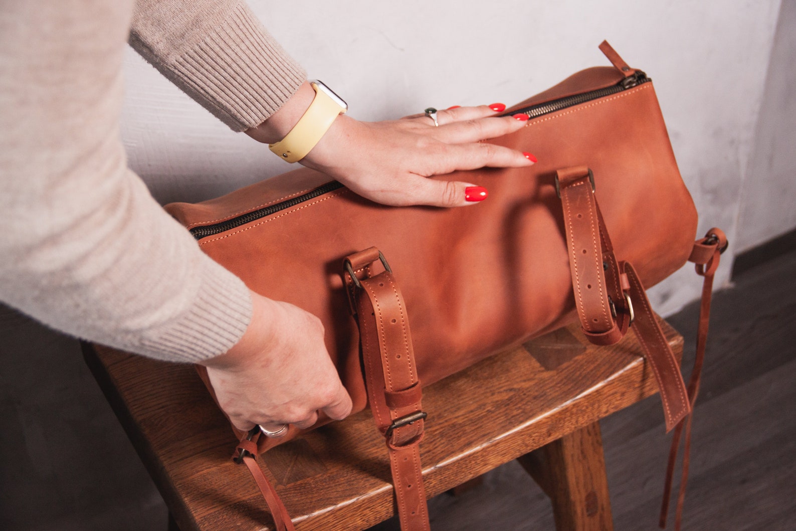 Roll Leather Saddle Bag for Horses Cantle Bag Saddle Leather Etsy