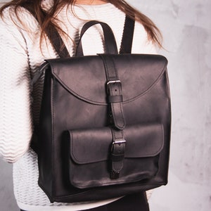 Leather backpack women, Leather backpack purse, Brown backpack, Leather rucksack women, Backpack handbags womens, Small backpack