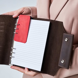 Leather page finder for binder,Notebook bookmark,Daily planner inserts,Page marker for planner,Tabbed bookmark,B6 inserts,Planner bookmark