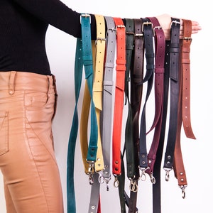Maßgeschneiderter Ledergurt für Geldbörse, Leder Schultergurt, Crossbody Handtasche, Handgefertigter Ledergurt, Schultergurt für Geldbörse