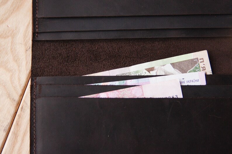 Leather Cash Envelope Wallet Cash Organizer Budget Envelope Etsy