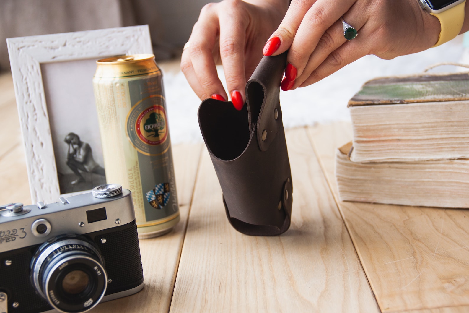 Beer Holder Belt Leather Beer Holder Beer Holster Groomsmen Etsy