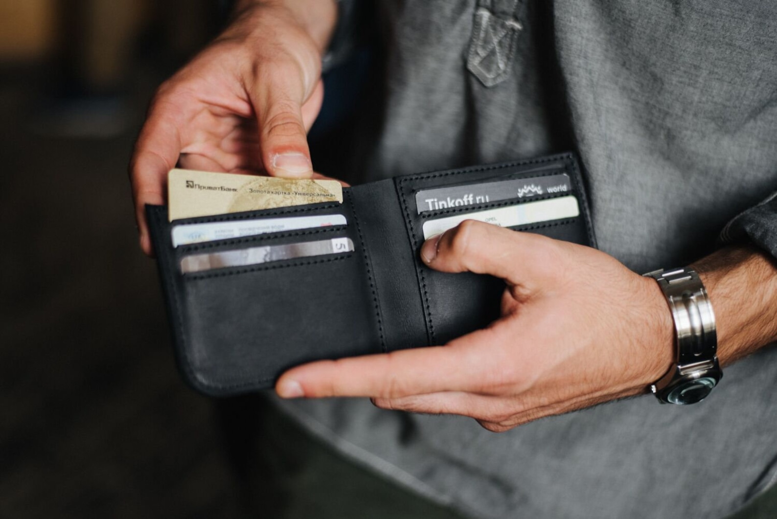 Black Leather Wallet for Men,leather Wallet Mens Bifold, Wallets for ...