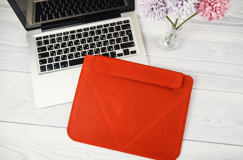 Leather Laptop Caselaptop Sleeve 13 Inchleather Laptop Etsy
