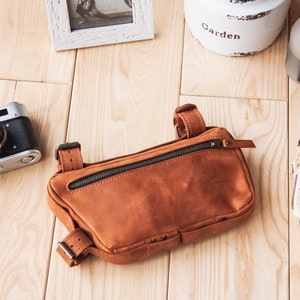Borsa in pelle per bicicletta, Borsa da sella per bicicletta, Borsa da sella in pelle per bicicletta, Borsa in pelle per bicicletta, Borsa per attrezzi per bicicletta, Borsa per telaio per bicicletta, Borsa per manubrio