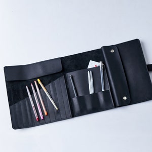 Leather pencil roll case,Pencil wrap,Leather pencil pouch,Pencil sleeve pouch,Pencil storage,Pencil organizer pouch,Handmade pencil pouch