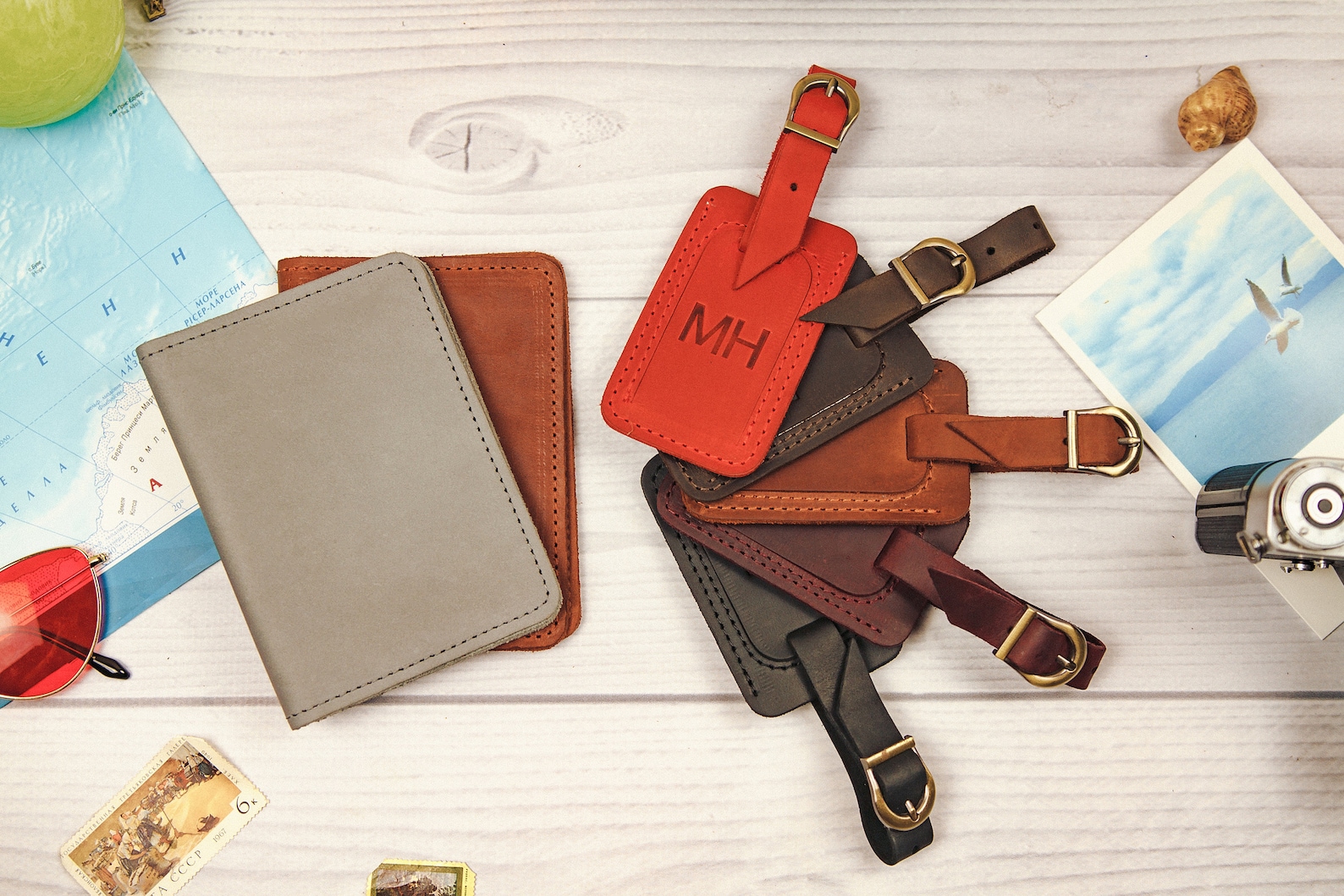 Leather luggage tag logoLuggage tags personalized Etsy