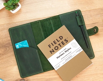 Field notes leather cover, Field notes journal cover, Travelers notebook cover, Leather field notes sleeve, Leather field notes holder