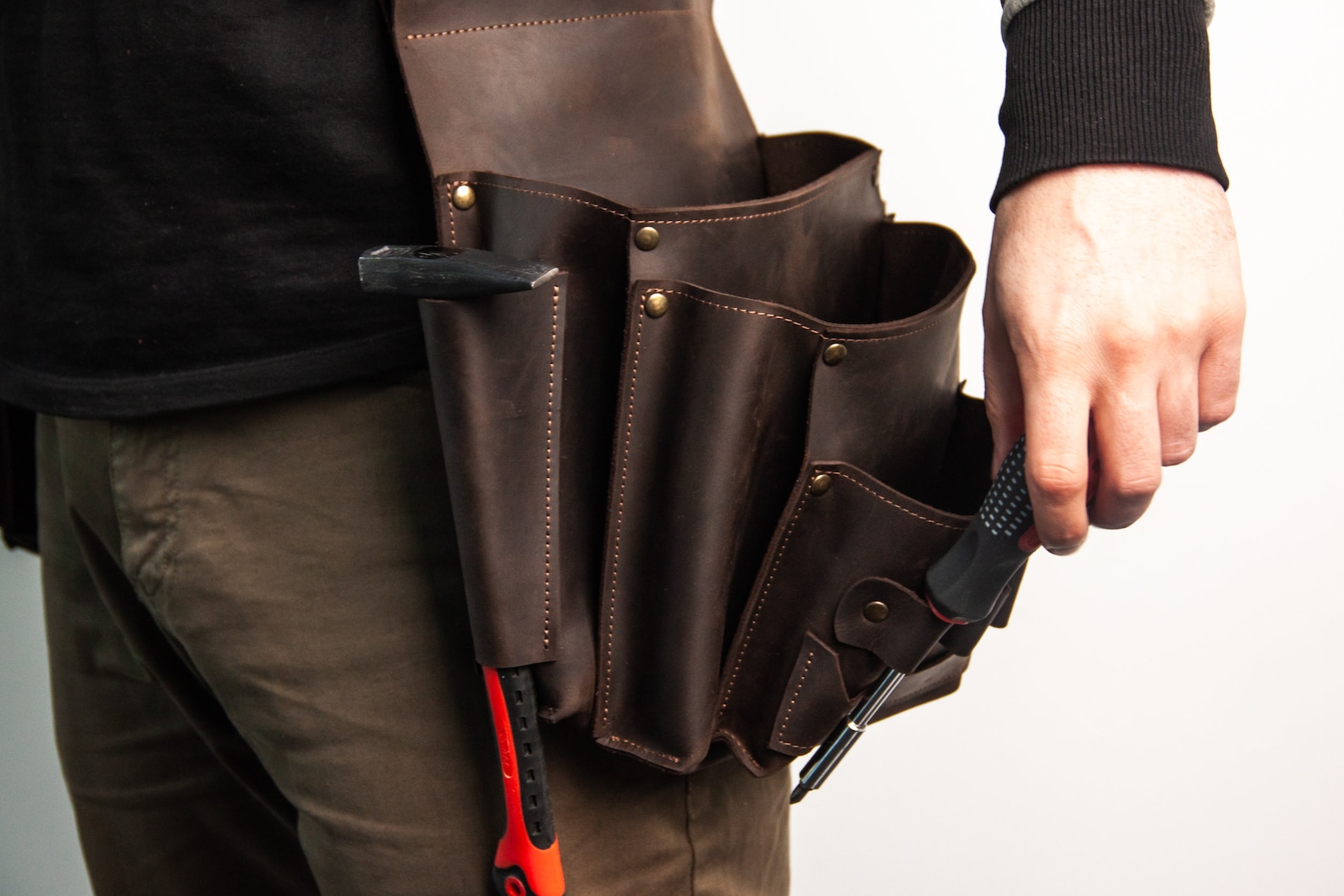 Leather Tool Belt Suspendersleather Tool Holderleather Tool Etsy