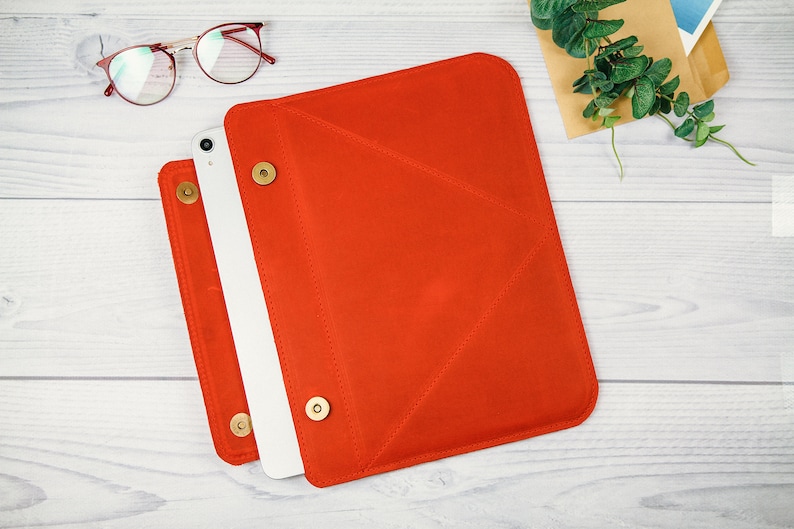 Leather Laptop Caselaptop Sleeve 13 Inchleather Laptop Etsy
