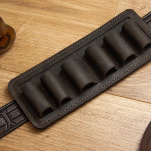 Leather shell belt,Shell carrier belt,Shotgun cartridge holder,Shell ammo belt,Ammo slide pouch
