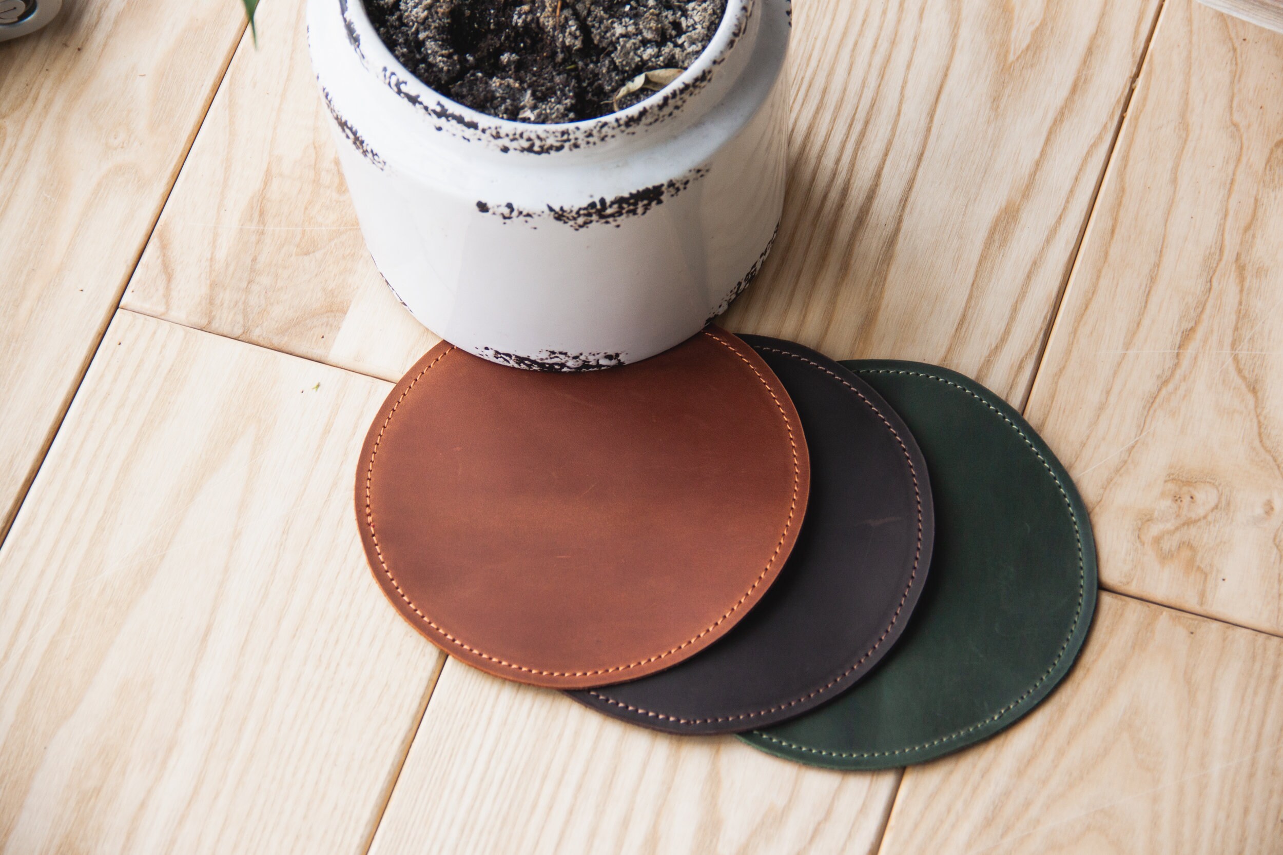 Leather coaster setCustom coasters setPersonalized leather Etsy