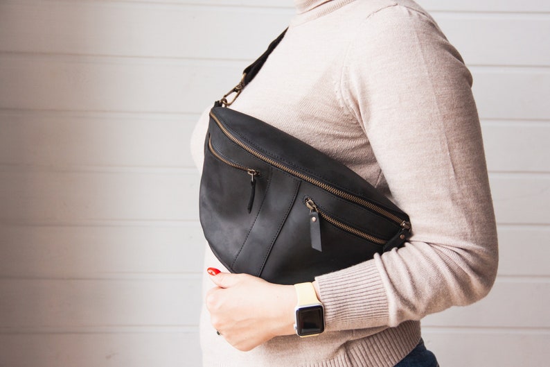 Leather Belt Bag Women Leather Belt Bag Crossbody Leather Etsy