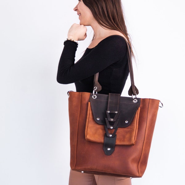 Brown Leather Bag - Etsy