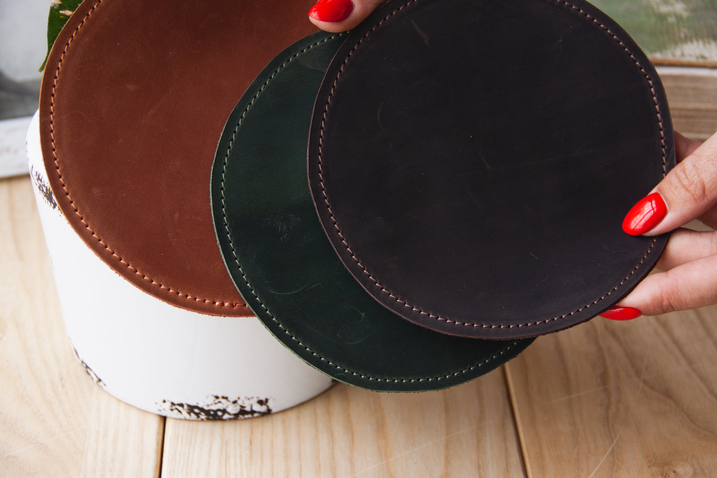 Leather coaster setCustom coasters setPersonalized leather Etsy