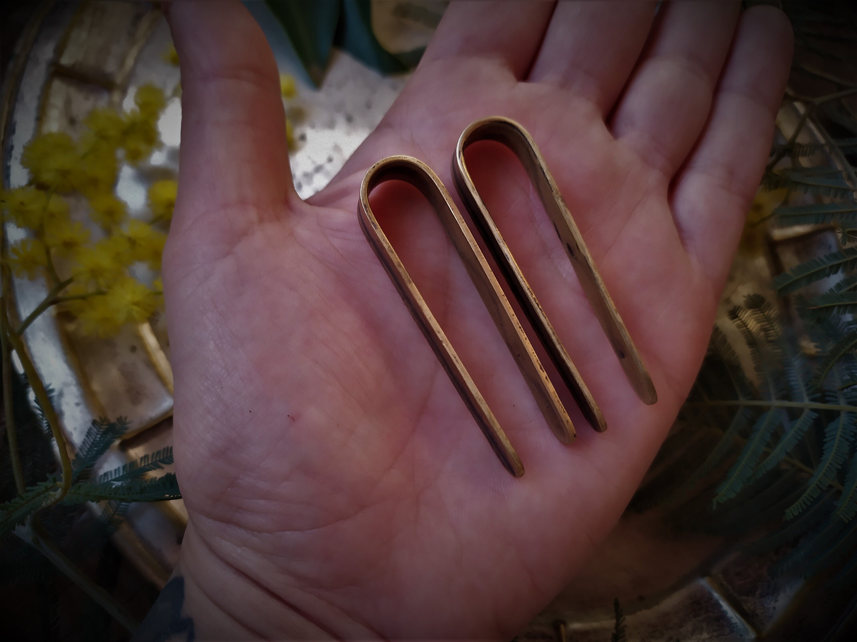 Brass Ear Hanger Brass Ear Weights Ear Hanger Man Stretched Etsy UK