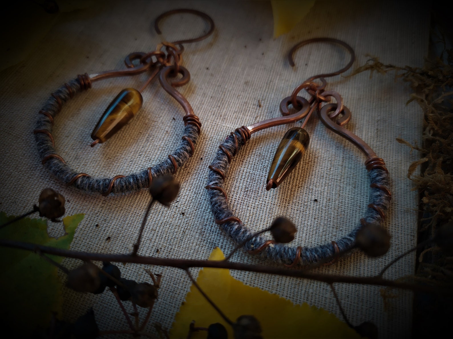 Copper ear weights Crystal ear weights Stretched lobes Ear Etsy