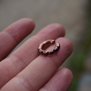 3,5mm Copper ear cuff, Simple ear jewerly, Ear cuff-no holes required, Non pierced cuff, Fake piercing, Elegant ear cuff, Shiny copper cuff