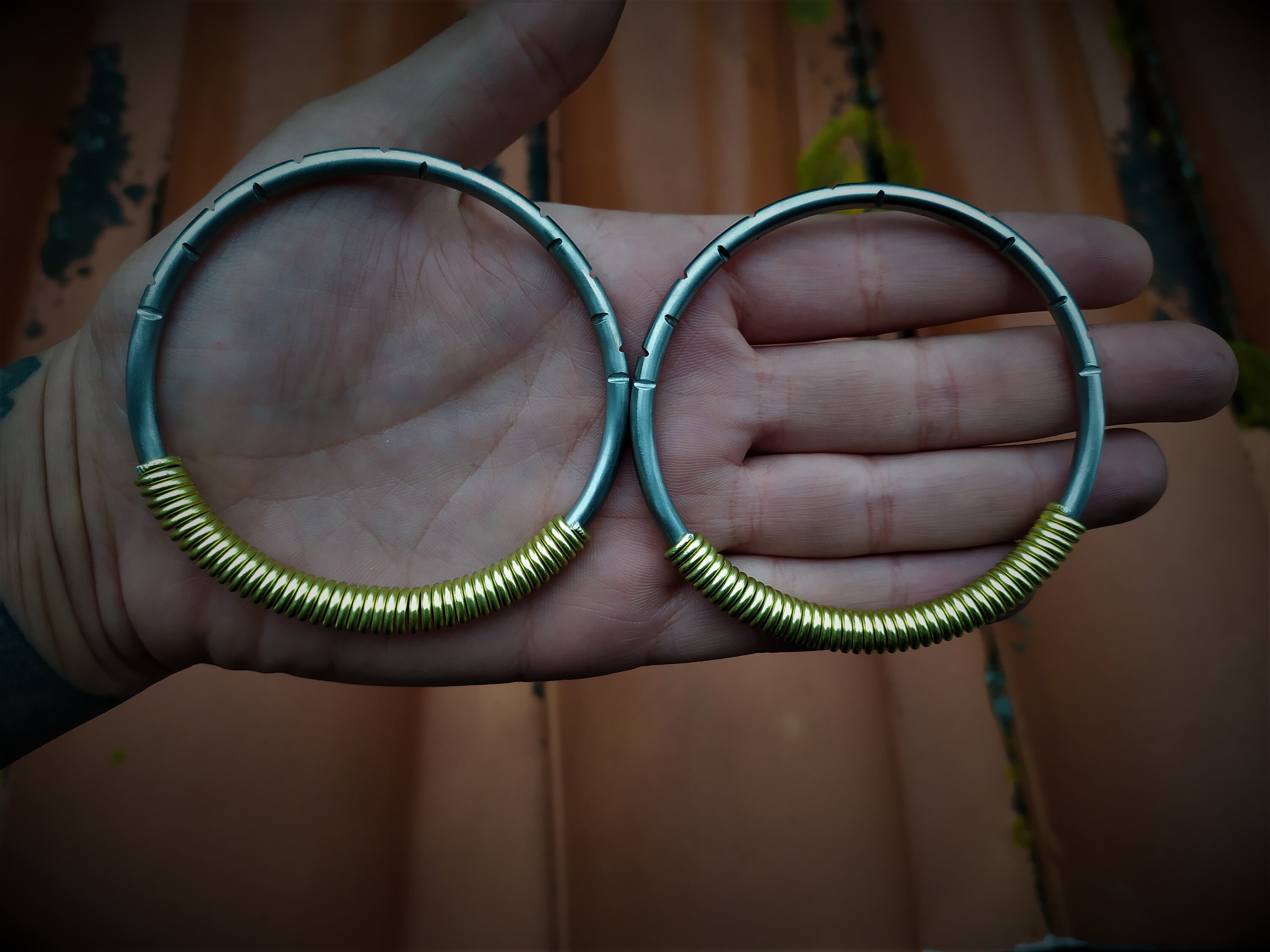 Steel weights 6 Gauge steel hoops Stretched ears lobes Etsy