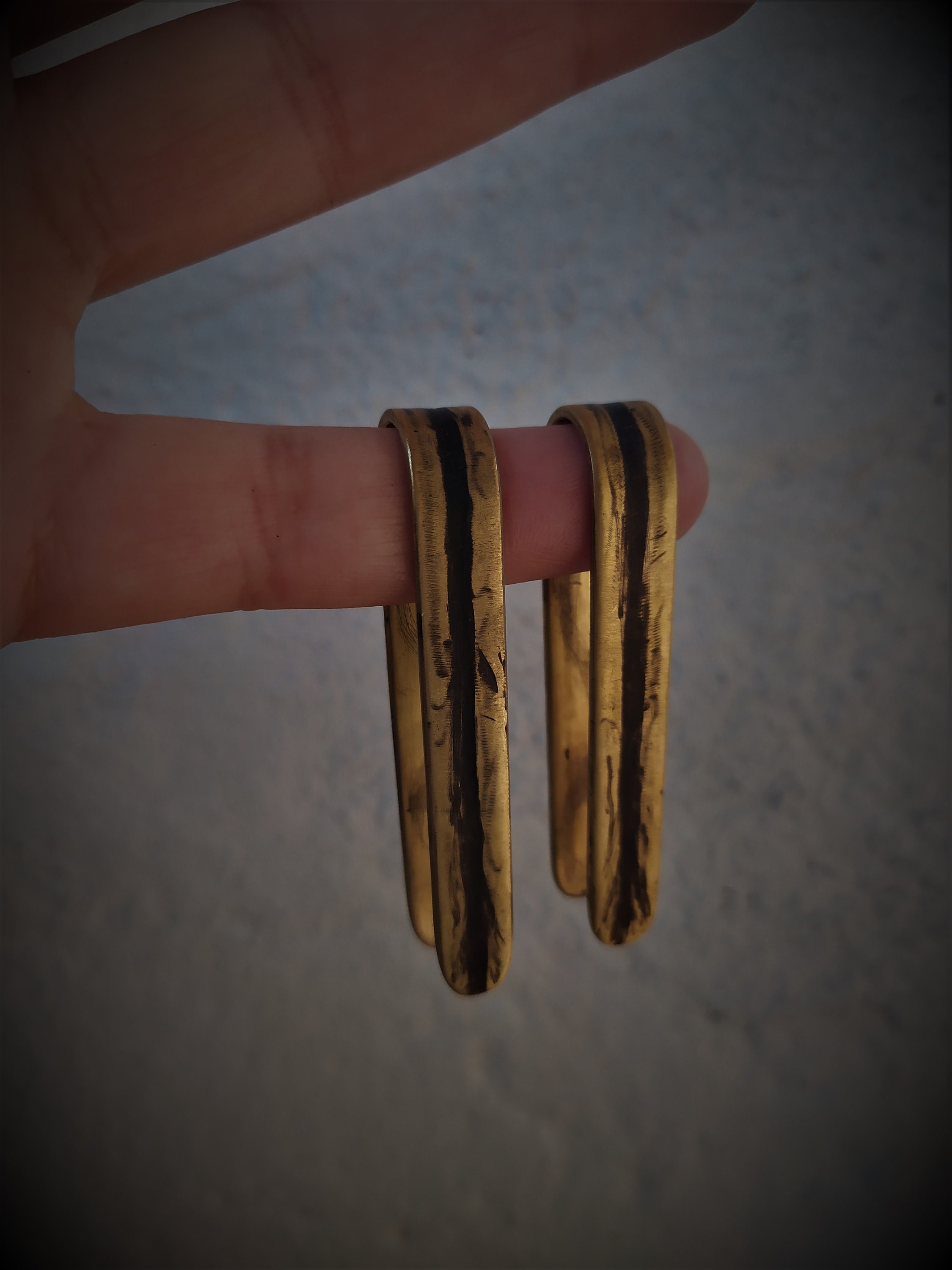 Brass Ear Hanger Brass Ear Weights Ear Hanger Man Stretched Etsy UK