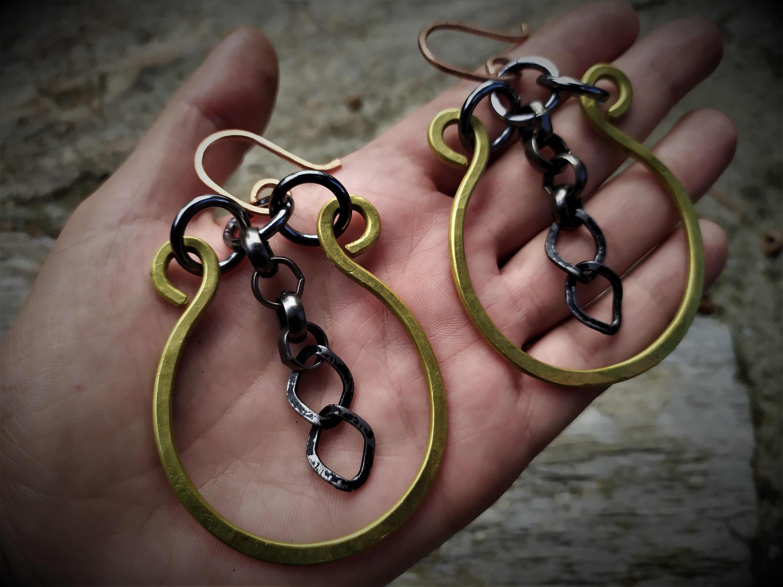 Chain Ear Weights Ear Weights Brass Ear Hanger Plug Etsy