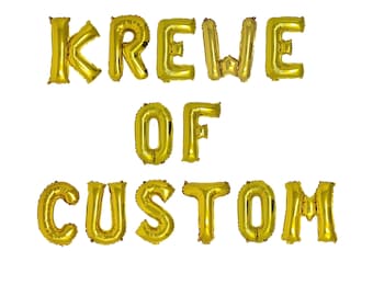 Krewe of New Orleans Party Krewe Balloons Custom Mardi Gras Balloons New Orleans Bach Banner Mardi Gras Balloon Banner Mardi Gras Banner