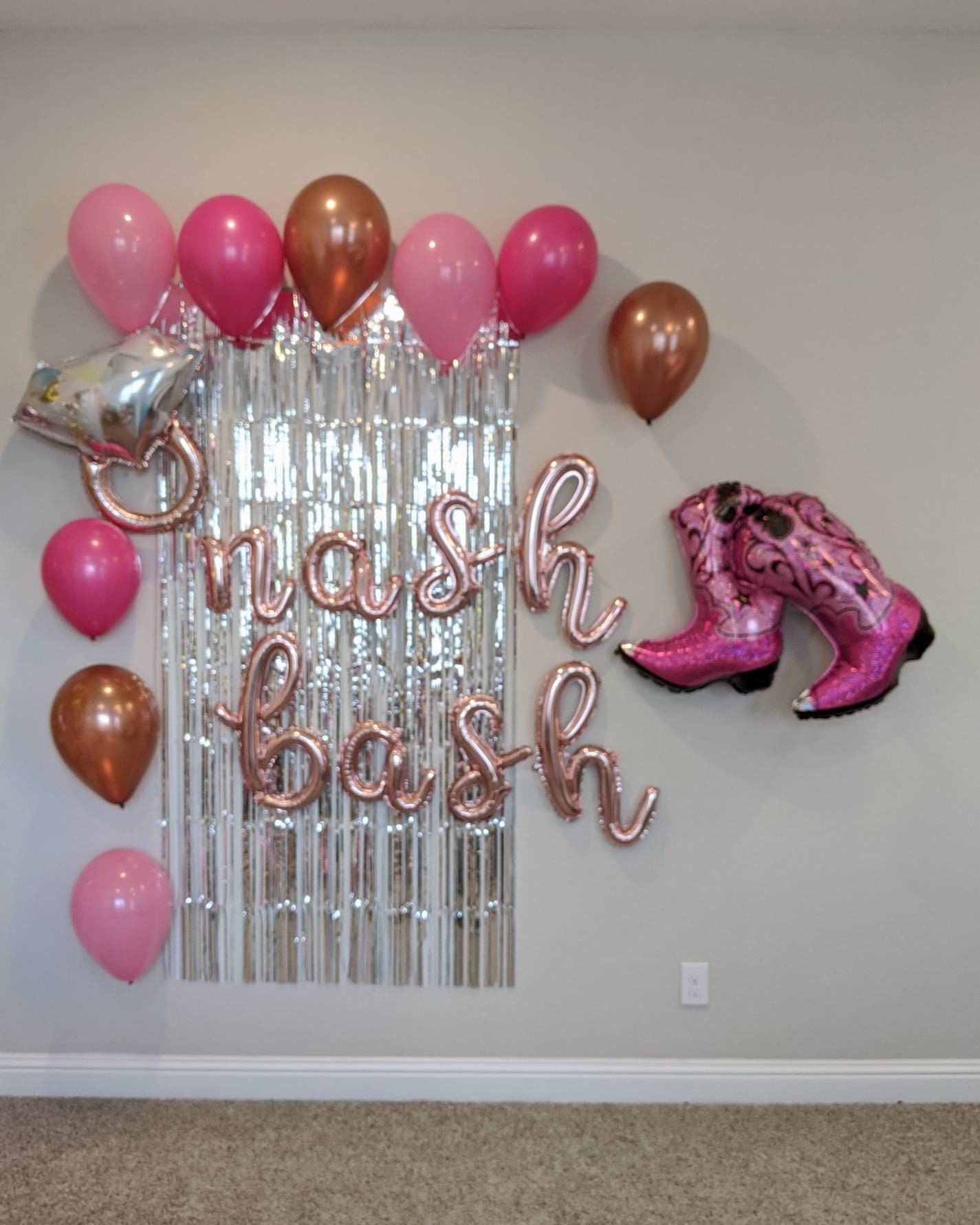 Nash Bash Banner Glitter 5 Inch Letter Bachelorette Party 