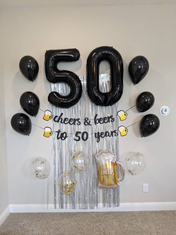 Decoración Fiesta 50 Años  50th birthday balloons, Birthday party  decorations, Party decorations