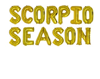 Gold Scorpio Season Balloon Banner Scorpio Birthday Scorpio Balloons Horoscope Balloons Scorpio Season Scorpio Season Banner