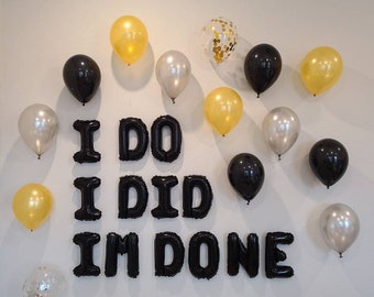 I Do I Did I'm Done Balloon Banner Divorce Balloons Divorce Party Adios Prick Divorce Decorations Divorce Balloons Includes 14 Piece Latex
