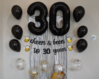 30th Birthday Decorations Etsy
