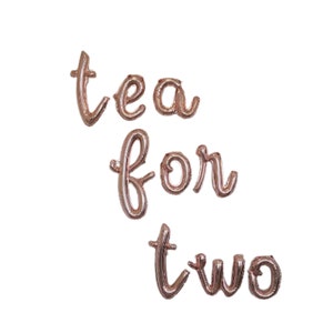 Cursive Tea For Two Balloon 2nd birthday balloons second birthday balloons tea balloons