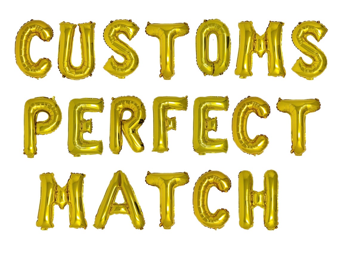Perfect Match Balloon Banner Custom Perfect Match Sign Perfect Match ...