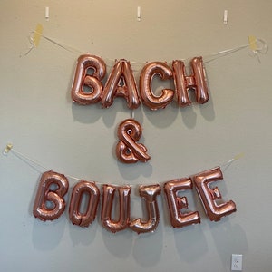 Bach and Boujee Balloon Banner Bachelorette Party Balloons Engagement Ring Balloon Bride Balloons Bachelorette Party Decor