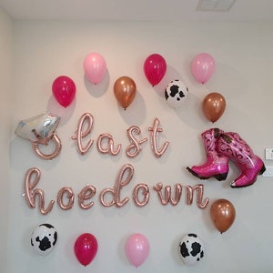 Last Hoedown Bachelorette Party Decorations Austin Texas Bachelorette Bachelorette Engagement Ring Balloon Boot Balloon yeehaw Baches