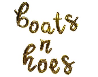 Boats n Hoes Balloons Bachelor Party Decorations Beach Bachelor Party  Bachelorette