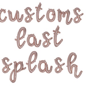 Rose Gold Last Splash Bachelorette Party Decorations Mermaid Bachelorette Last Splash Banner Last Splash Balloon Banner Last Splash Balloons