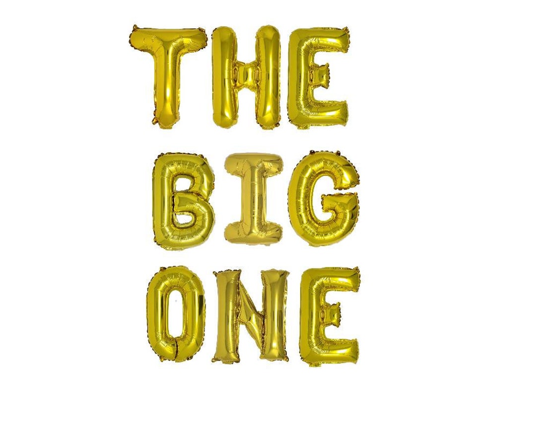 The Big One Balloon Banner the Big One Banner First Birthday Jumbo Gold ...