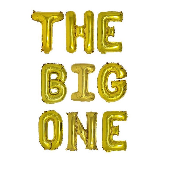The Big One Balloon Banner The Big One Banner First Birthday Jumbo Gold 1 90s First Birthday Theme One Balloon 1st Birthday Decor Gold One